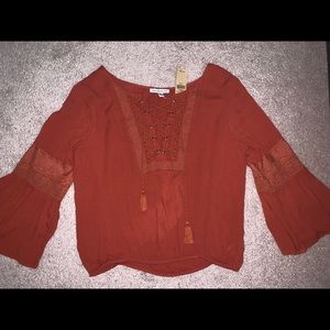 American Eagle peasant long sleeve top/blouse, NWT